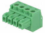 Pluggable terminal block | 3.81mm | ways: 4 | straight | plug | female