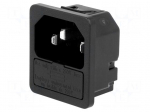 Connector: AC supply | socket | male | 10A | 250VAC | IEC 60320 | max.2mm