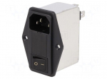Connector: AC supply | socket | male | 4A | 250VAC | IEC 60320 | -25&divide;85&deg;C
