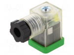 Connector: valve connector | plug | form C | 8mm | female | PIN: 3 | 4&divide;6mm