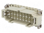 Connector: HDC | male | CNE | PIN: 16 | 16+PE | size 77.27 | 16A | 500V