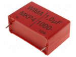 Capacitor: polypropylene | 1uF | 37.5mm | &plusmn;10% | 17x29x41.5mm | 150V/&mu;s