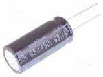 Capacitor: electrolytic | THT | 68uF | 450VDC | &Oslash;16x35.5mm | &plusmn;20% | 660mA