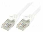 Patch cord | U/UTP | 6 | stranded | CCA | PVC | white | 15m | 24AWG
