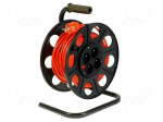 Extension lead | reel | Sockets: 4 | PVC | orange | 3x1,5mm2 | 25m | 16A