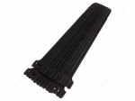 Velcro tie | L: 240mm | W: 16mm | black | 20pcs | &Oslash;max: 65mm