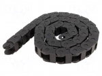 Cable chain | Series: Light | Bend.rad: 28mm | L: 986mm | Colour: black