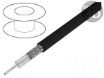Wire: coaxial | RG-H58CU | stranded | Cu | HM2 | black | 100m | 5.4mm