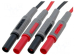 Set of test leads | Inom: 10A | Len: 1.2m | 2x test lead