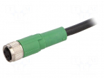 Connection lead | M8 | PIN: 3 | straight | 1.5m | plug | 60VAC | 4A | 60VDC