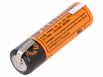 Battery: lithium | 3.6V | AA | soldering lugs | &Oslash;14.5x50.6mm | 2100mAh