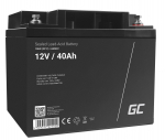 Green Cell AGM VRLA 12V 40Ah maintenance-free battery for mower, scooter, boat, wheelchair