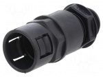 Straight terminal connector | polyamide | HSSV-ZE | IP65 | black