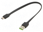 Cable | USB 2.0 | USB A plug,USB C plug | 0.25m | black | 480Mbps