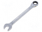 Wrench: combination spanner | rattle | 15mm | L: 202mm