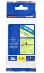 BROTHER TZE-C51 BLACK ON FLUORESCENT YELLOW LABELLING TAPE &ndash; 24MM WIDE