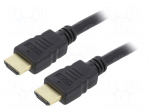 Cable | HDMI plug,both sides | PVC | HDMI 1.4 | 10m | black | 28AWG