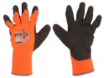 Protective gloves | Size: 10,XL | orange | acrylic,latex | Thermo
