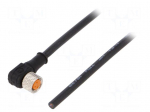 Cable: for sensors/automation | M8 | PIN: 3 | angled | 5m | plug | 60VDC