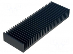Heatsink: extruded | grilled | black | L: 100mm | W: 300mm | H: 40mm
