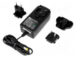 Power supply: switching | mains,plug-in | 12VDC | 2A | 24W | 82.1% | LED