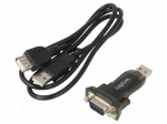 USB to RS232 converter | D-Sub 9pin plug,USB A plug | USB 2.0