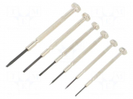 Screwdriver: precision-set | precision | slot | 6pcs.