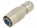 Connector: circular | push-pull | plug | PIN: 4 | 2A | HR10 | gold-plated