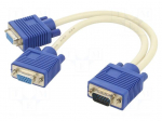 VGA splitter | D-Sub 15pin HD socket x2,D-Sub 15pin HD plug