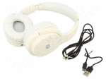 Headphones | white | headphones | 32&Omega; | Bluetooth: 5.0 | Charger: No