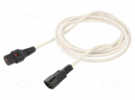 Cable | IEC C13 female,IEC C14 male | 3m | with IEC LOCK locking