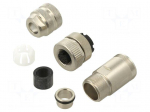 Connector: M12 | plug | PIN: 12 | female | 30V | straight | IP67 | soldering