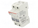 Fuse holder | for DIN rail mounting | 30A | 600VAC | Poles: 2 | IP20