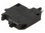 Fuse base | fuse: 5x20mm | screw | black | Features: light indicator