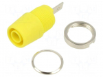 Laboratory connector: 4mm banana | socket | 1kV | 20A | yellow