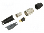 Connector: M9 | plug | male | Plating: gold-plated | 125V | 3A | IP40 | 711