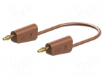 Test lead | 60VDC | 30VAC | 32A | banana plug 4mm,both sides | brown