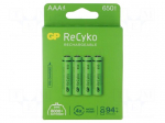 Re-battery: Ni-MH | AAA,R3 | 1.2V | 650mAh | ReCyko | blister | Ready2Use