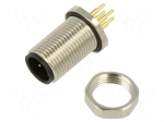 Connector: M12 | plug | PIN: 4 | male | 250V | straight | IP67,IP68 | 4A
