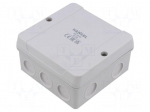 Enclosure: junction box | X: 98mm | Y: 98mm | Z: 55mm | IP55 | grey