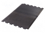 Anti fatigue mat | Width: 0.6m | L: 0.9m | rubber | black | Bubblemat