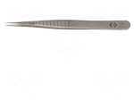 Tweezers | 120mm | for precision works | Type of tweezers: straight