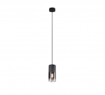 Trio Robin piekarama lampa 1-pc E27 matt black/smoke brushed steel 310600132 4017807427264