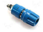 Laboratory connector: 4mm banana | socket | 30VAC | 60VDC | 35A | blue
