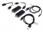 HDMI extender | HDMI plug x2,USB B micro socket x2 | HDMI 1.4