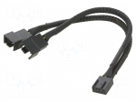 Wire: for fan supplying | Plug: straight | 0.15m | splitter 2x