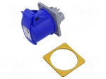 Connector: AC supply 3-phase | socket | female | 16A | 250VAC | IP&S