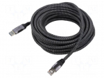 Cable | USB 3.0 | RJ45 plug,USB A plug | nickel plated | 7.5m | U/FTP