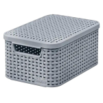 Uued tooted // Koszyk z pokrywą Curver Rattan Style S jasny szary