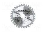 Circular saw | &Oslash;: 165mm | W: 1.4mm | Teeth: 30 | wood,chipboard | 30mm
